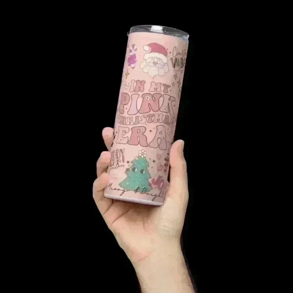 Pink Christmas 20oz tumbler